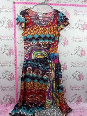 FARINELLI dress embroidered detail patch Bright Multicolor Floral Accent